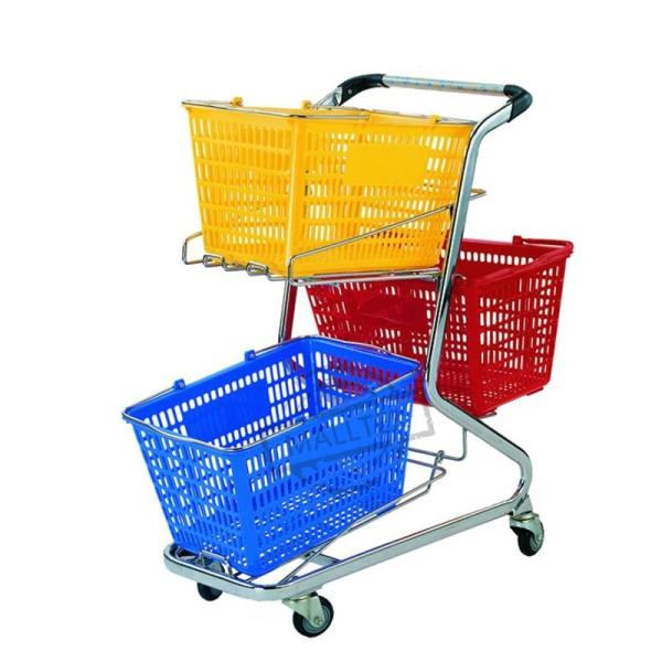 Three Baskets Factory Wholesale Cheap Price Market Shopping Double Layers Hand