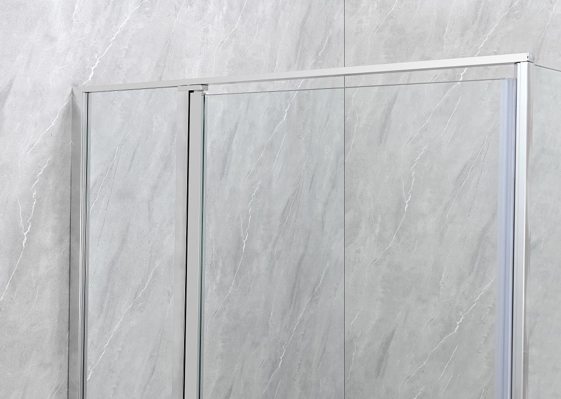 Square Shower Enclosures 6/8mm Tempered Glass And Chromed Alum Frame