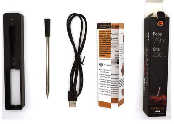 Outdoor Mini Bluetooth Thermometer , Wireless Meat Thermometer With Stainless