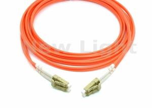Wholesale Orange Dual LC LC Fiber Optic Cable , Multimode Duplex Fiber Optic Cable For Network from china suppliers