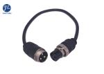 Weatherproof GX16 3 Pin Aviation Extension Cable For CCTV Audio Video Transmissi