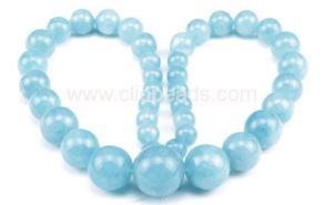Wholesale Dyed Blue Sponge Quartz Faceted Graduated Rounds from china suppliers