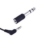 6.35 mm Audio Stereo Plug to 3.5 mm Stereo Headphone Jack Adapter