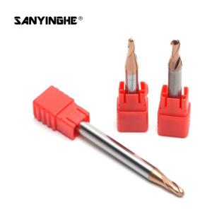 Wholesale HRC50 4 Flute Solid Carbide Ball Nose End Mills R2xD4x50L Tungsten Carbide Milling Cutters from china suppliers