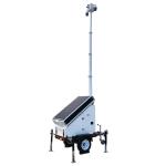 24/7 Mobile Solar CCTV Trailer With Cameras For Remote Construction Sites