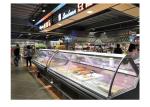 Multifunctional Glass Square Refrigerated Deli Showcase Single temperature Deep