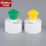 28/410 Cosmetic Bottle Cap 24/410 Mushroom Push Pull Lid Plastic Ribbed Smooth
