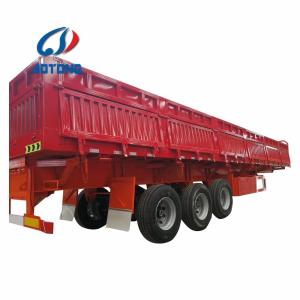 Wholesale 4 Axle 40-60 Ton Drop Side Wall Fence Semi Trailer for Sand Transport Optional Size from china suppliers