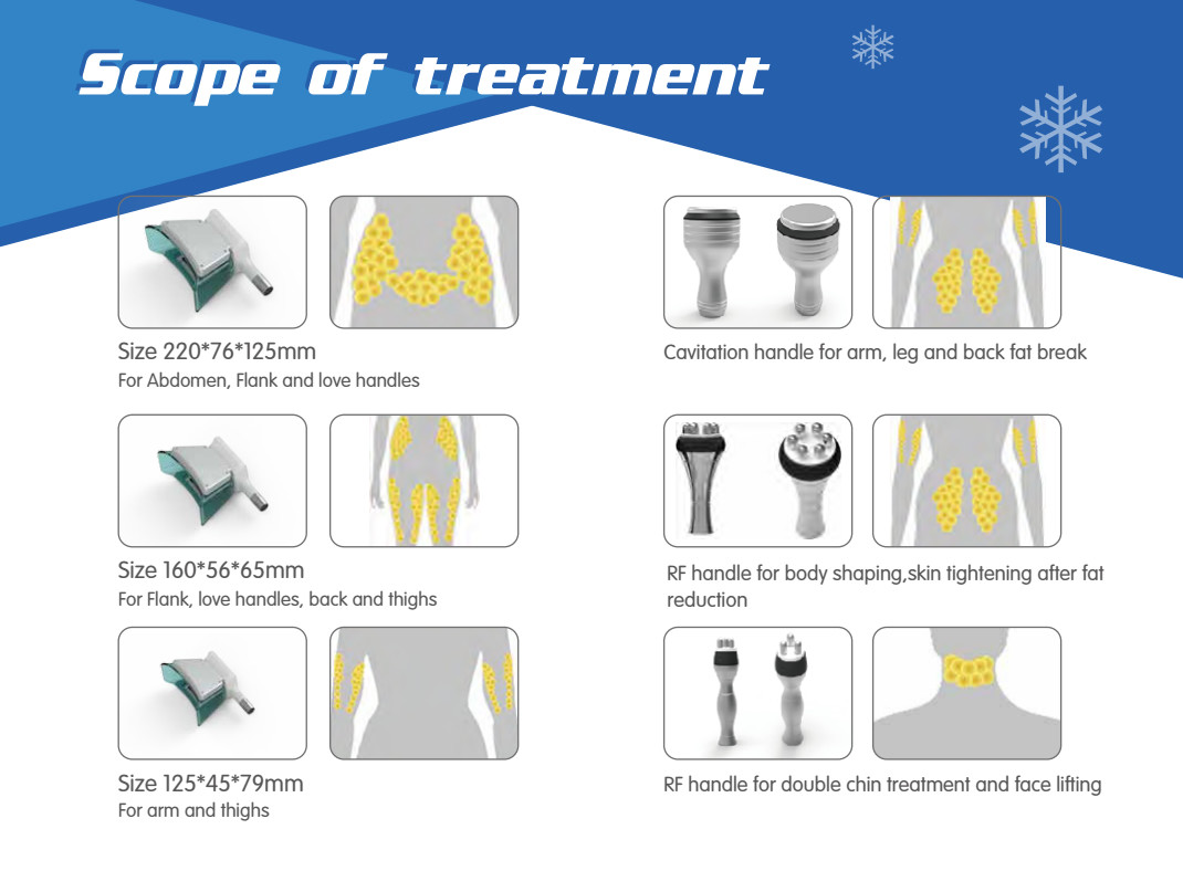 Hot selling rf cavition vacuum cryolipolysis machine for body slimming
