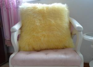 Shearling Sheepskin Lambswool Seat Cushion Double Sided For Bed / Sofa Decorative