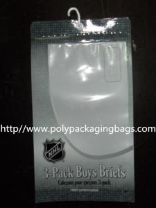 China Composited Clear Poly Bags for Short Pants , Plastic Hanger Bags on sale