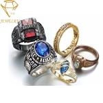 High School Embossed College Mens Class Ring