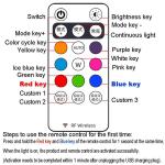 RGB Color LED Car Interior Atmosphere Lights Micro USB IP67 Wireless Remote
