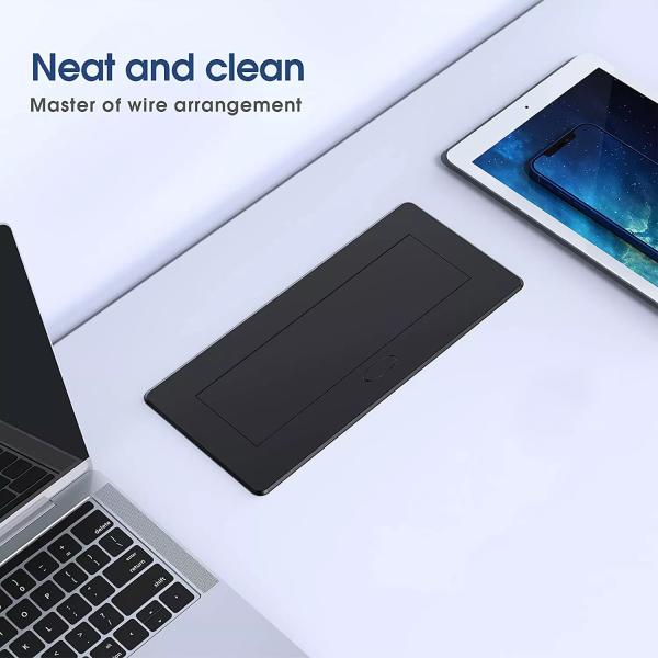 Multi-Functional Power Socket for Office Desk Zinc Alloy Hidden Pop-Up Table Outlet EU Plug Compatible US/AU