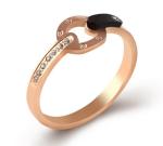Fashion Rose Gold and Diamond Ring Stainless Steel Jewelry 316L Zircon Ring