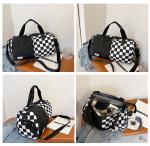Compact Portable Custom Sports Bags Running Duffel Bag Classical Plaid Print