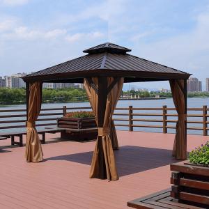 Wholesale Outdoor Hardtop Gazebo Metal Hardtop Patio Gazebo With Curtain And Netting from china suppliers