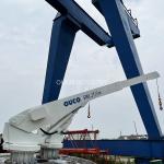 2T 5M Telescoping Boom Crane For Barge Offshore Pedestal Marine