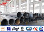 33kv Philippines Steel Power Pole 90ft With Angle Arms For Power Distribution