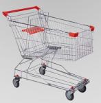Large Capacity Grocery Shopping Carts , 180L Wire 4 Wheeled Shopping Trolley