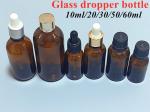 Brown Essential Oil Glass Dropper Bottle GMP 10ml Amber Glass Bottles