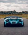 F8 Ferrari Auto Body Kit LB Style Blue Carbon Fiber Spoiler Lip Wide Body Kit