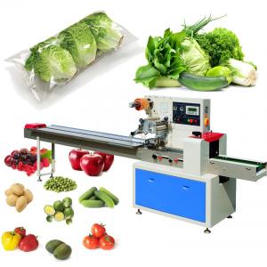 China Horizontal Flow Packing Machine Assembly Line Packaging Vegetables Fruit Bread on sale
