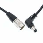 Alvin's Cables Hirose 4 Pin Male to Right Angle DC Jack for Blackmagic Sound
