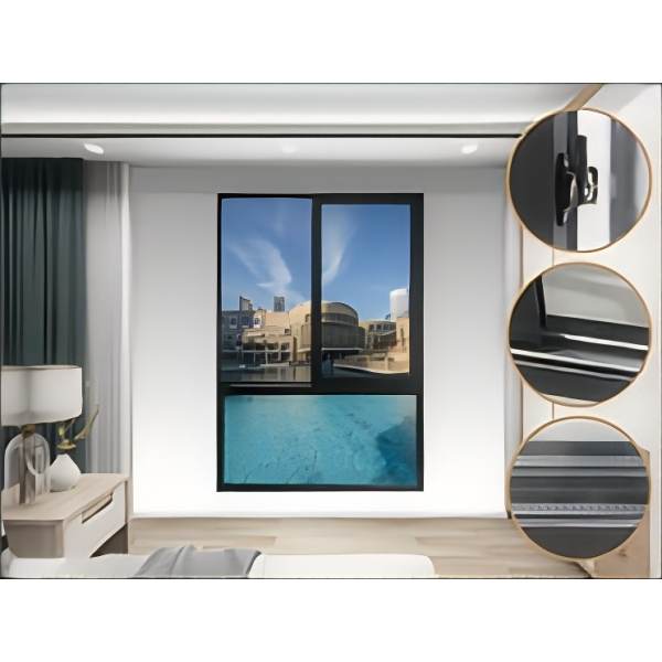 Exterior Modern Aluminum Windows Soundproof Secure Efficient Design