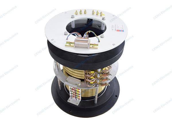 Customized Lead Wire Length Carbon Brush Slip Ring with Through Hole for Low