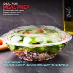64oz Clear Plastic Salad Bowls With Lids Disposable (10 Pack) Extra Large