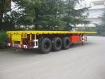 40 Foot tandem Flat Bed Semi Trailer With Bogie Suspension And Brake System