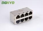 RJ45 Magnetics 2X4 dual deck 8 port Gigabit Ethernet Rj45 connector 0811-2X4R-28