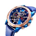 Quartz Movement Case Diameter 47mm Leather Wrist Watch