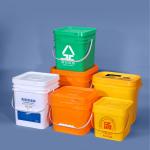 5L Plastic Square Bucket With Lid Customized Printing And Logo Food Grade