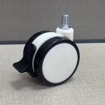 PU TPR Material M12X25MM Medical Caster Wheels With Brake Central Locking