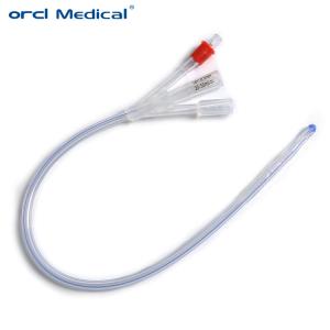 Wholesale Hot Selling High-quality 3 Way Silicone Foley Catheter For Urinary Treatment 16FR-26FR from china suppliers