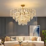 Transparent Glass Led Chandelier For Living Room Foyer Hall Luxury Ceiling Lamp