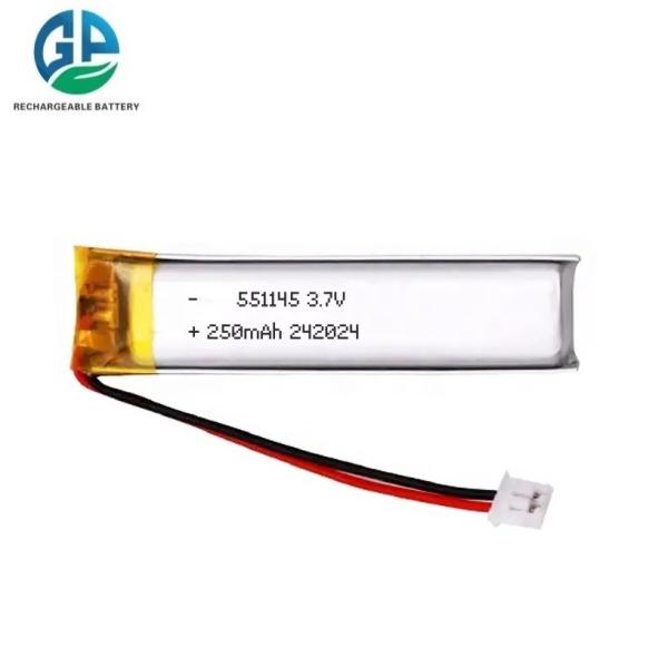 3.7V Li Polymer Cell 250mAh Polymer Lithium Battery With KC 3.7v 551145 250mah