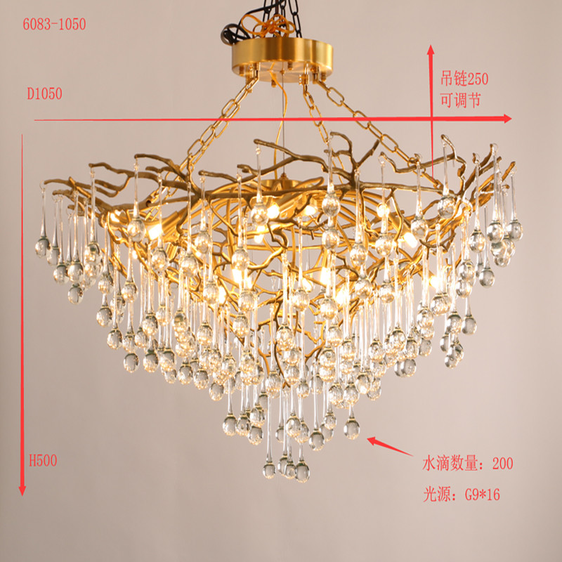 20W Hanging Entryway Chandelier Lights For Bedroom 50000H Lifespan