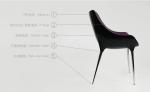 PU Leather Fiberglass Arm Chair With Replica Furniture For Living Room