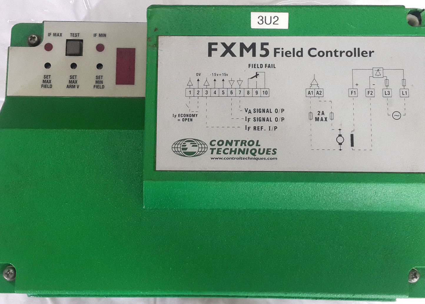 EMERSON FXM5 CONTROLLER FIELD CURRENT 10-20 AMP 480 VAC 3 PHASE