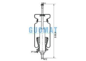 Wholesale 557001 Front Cab Air Shock Absorber For 1349840 / 1363122 Scania Cr - CP Series from china suppliers