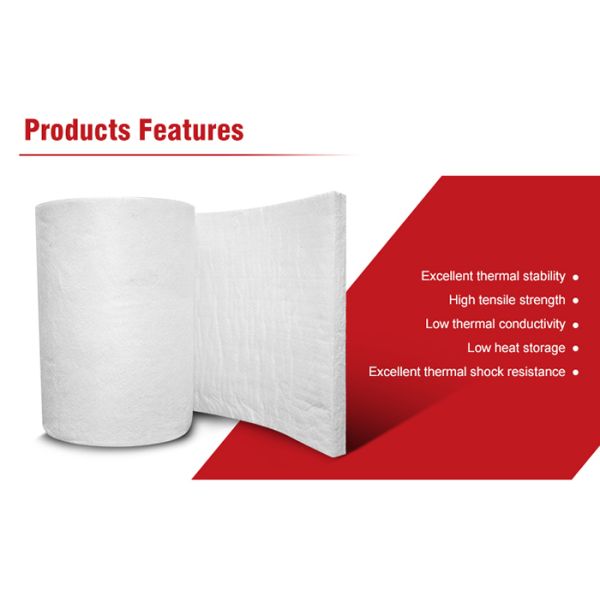 1260°C Heat Resistance Ceramic Fiber Blanket with 96 Kg/M³ Density and Low Thermal Conductivity