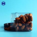 Empty Clear Square Wide Mouth Plastic Jars Dried Nuts Packaging