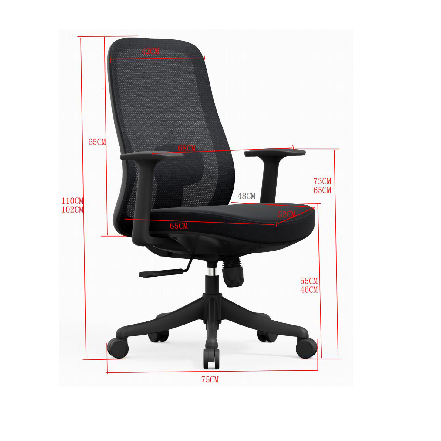 Centre Tilt Pneumatic Net Gaming Mesh Chair For Office