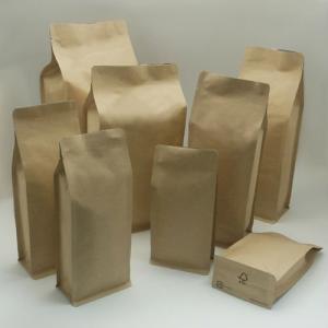 Wholesale Stand Up Kraft Paper Bag Customized Paper Bags With Foil / Zipper from china suppliers
