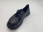 black breathable hollow lace-up comfortable women's shoes with soft soles