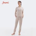 Soft Women'S 2 Piece Loungewear Long Sleeve And Joggers Solid Sweatsuit Set
