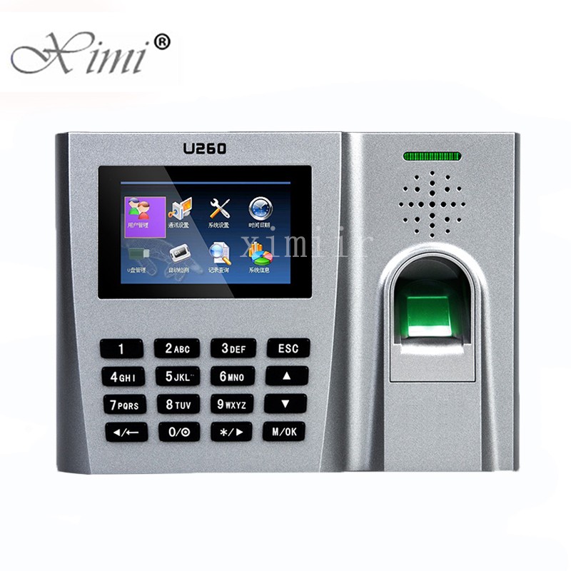 ZK U260 Fingerprint Time Attendance System With RFID Card Reader TCP/IP Webserver Biometric Time Recording Time Attendance Clock